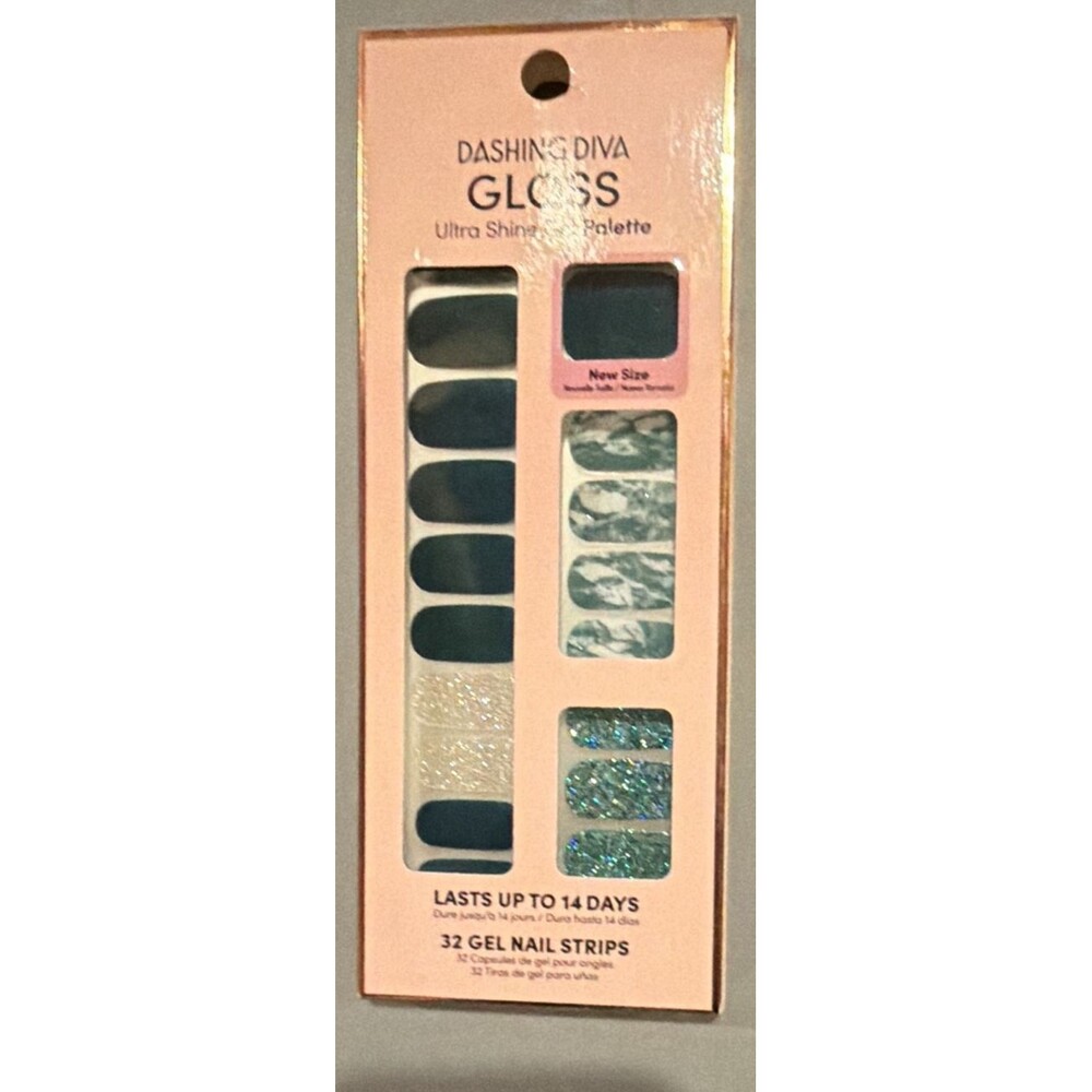 Dashing Diva Green Nail Strips NIB